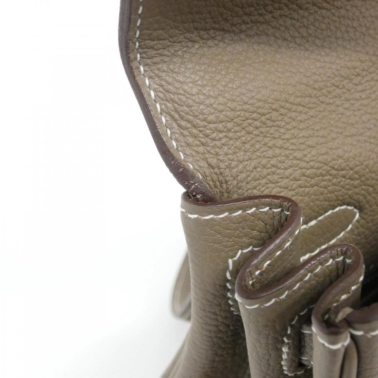 HERMES Kelly 044624CK Handbag Togo Etoupe Togo Leather Rank A - Thumbnail 7