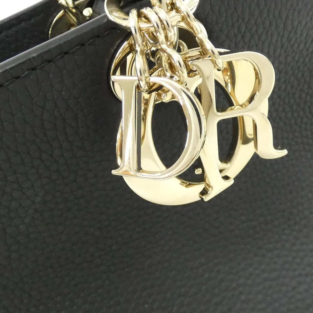 DIOR M11510TRL Handbag Leather Black Leather Rank A - Thumbnail 4