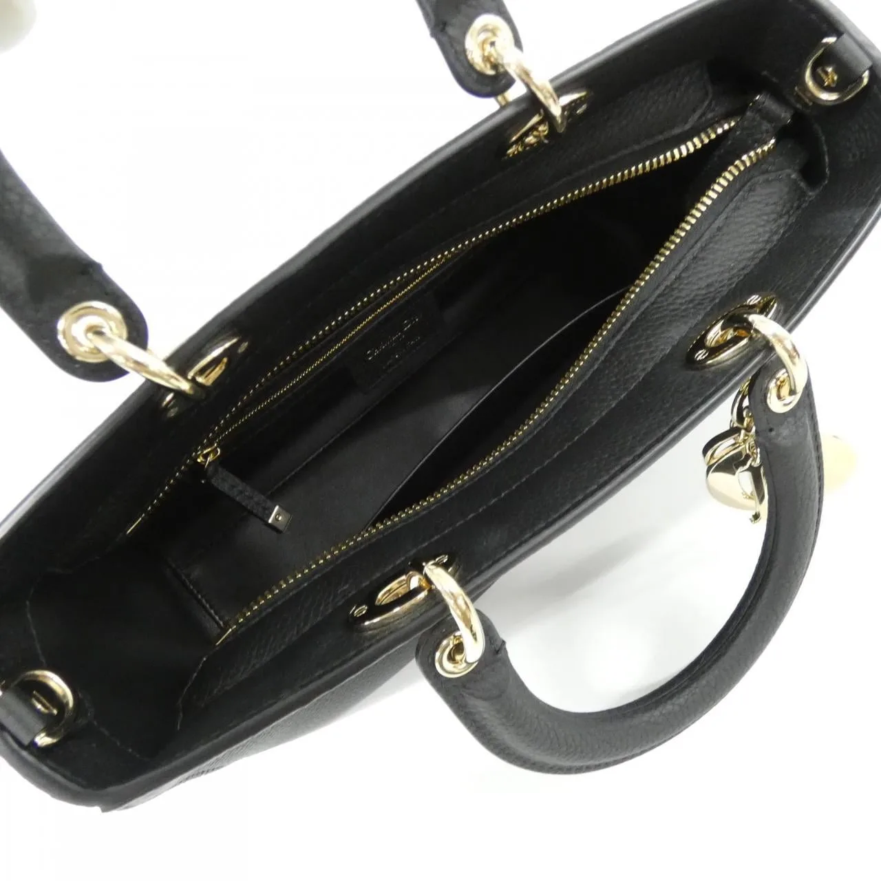 DIOR M11510TRL Handbag Leather Black Leather Rank A - Thumbnail 8