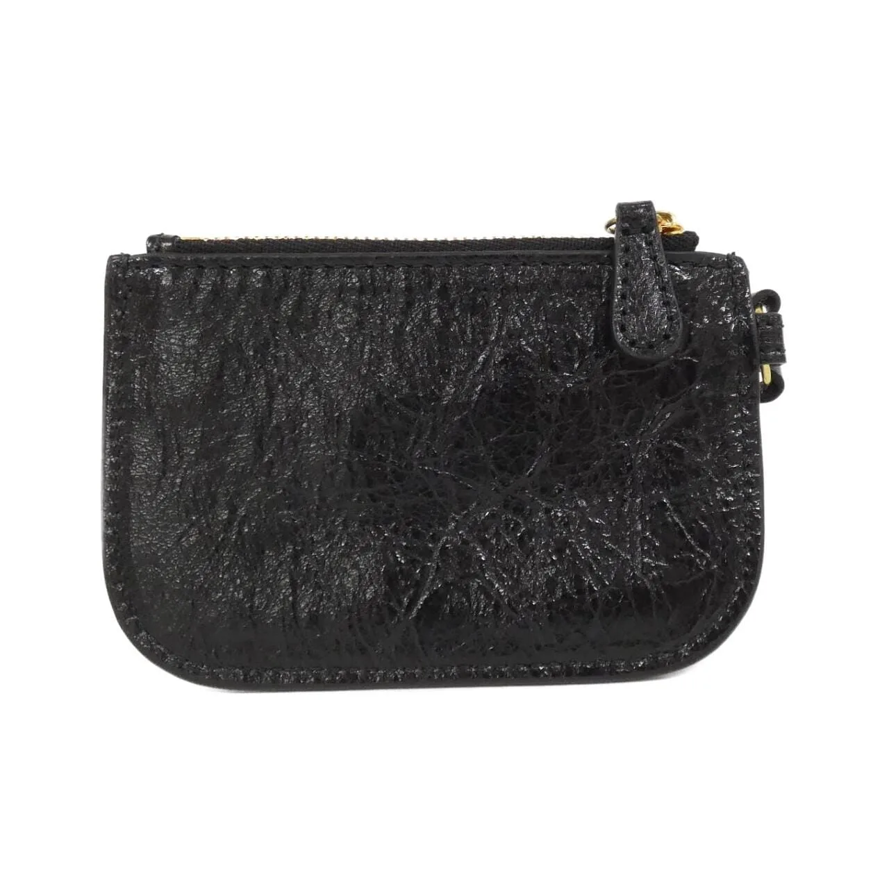 BALENCIAGA Le Cagole 776769 Coin Case Leather Black Leather Rank A - Thumbnail 2