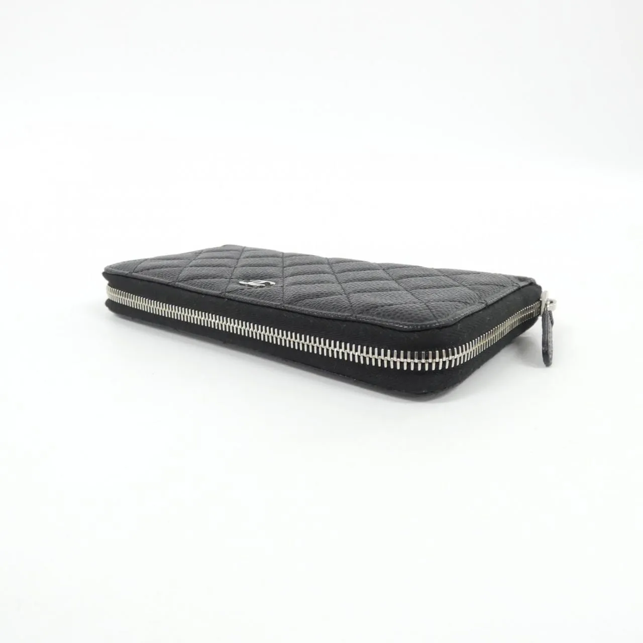 CHANEL 50097 Wallet Grained Calfskin Black Grained Calfskin Rank A - Thumbnail 3