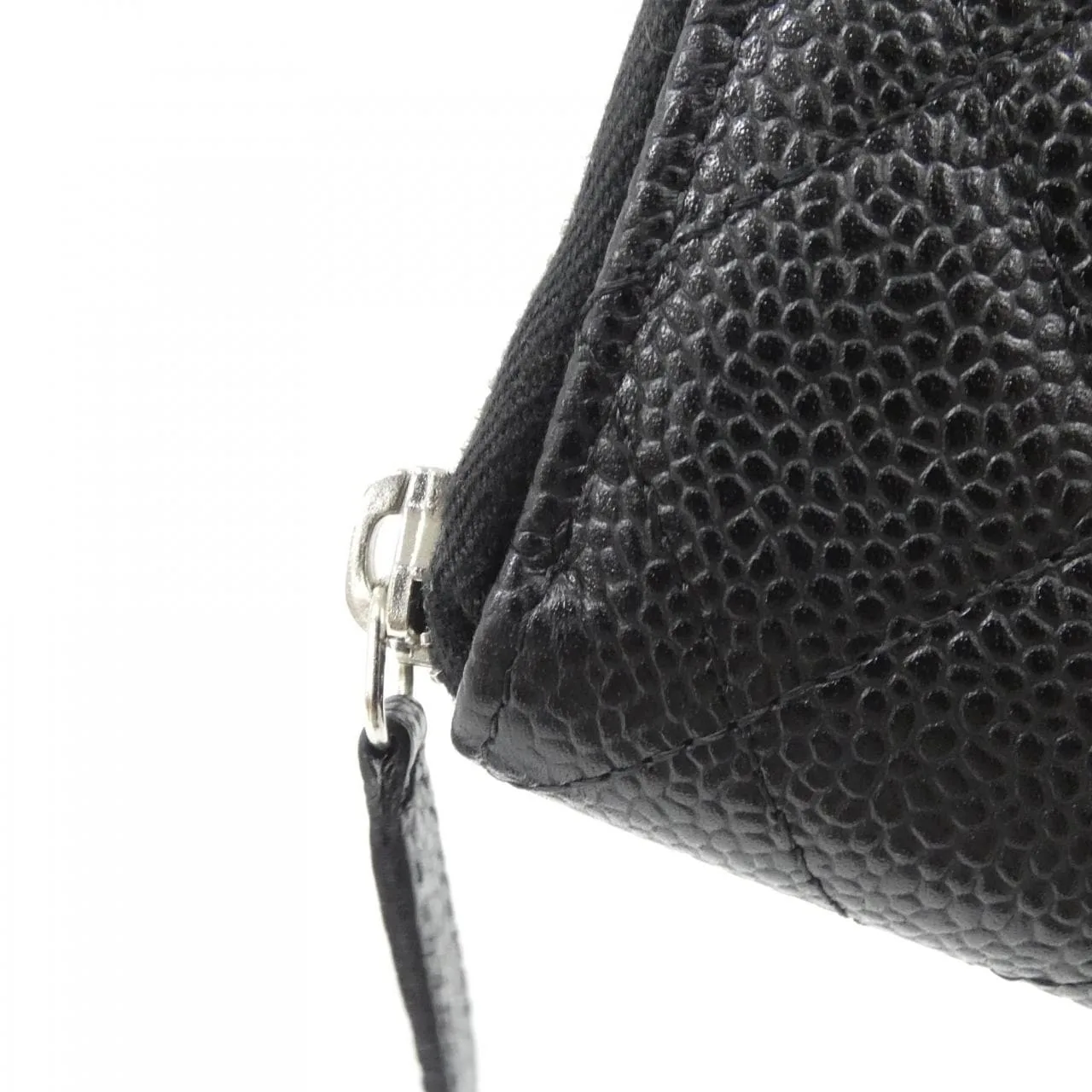 CHANEL 50097 Wallet Grained Calfskin Black Grained Calfskin Rank A - Thumbnail 5