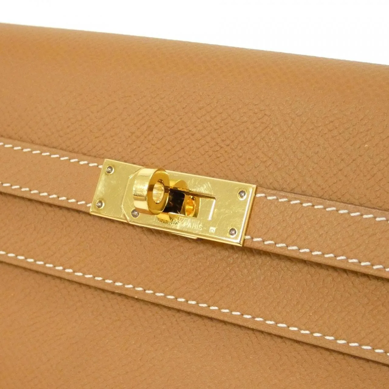 HERMES Kelly 051300CC Wallet Epsom Gold Epsom Leather Rank A - Thumbnail 4