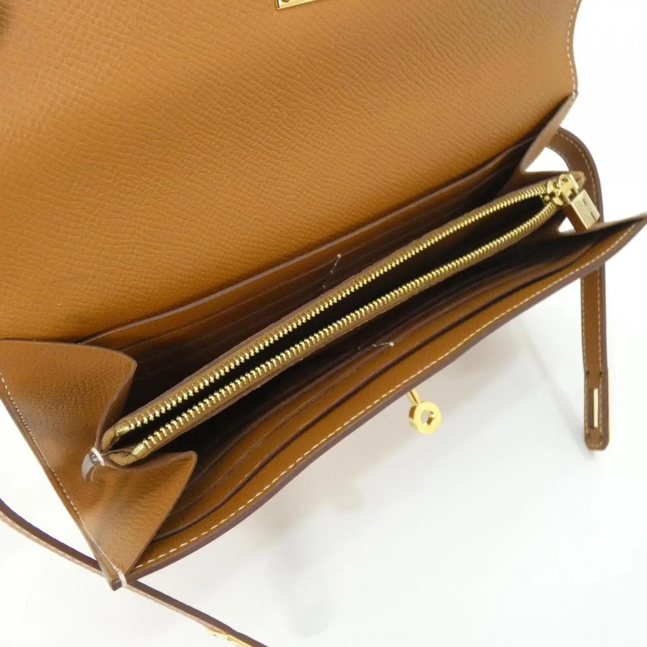 HERMES Kelly 051300CC Wallet Epsom Gold Epsom Leather Rank A - Thumbnail 7