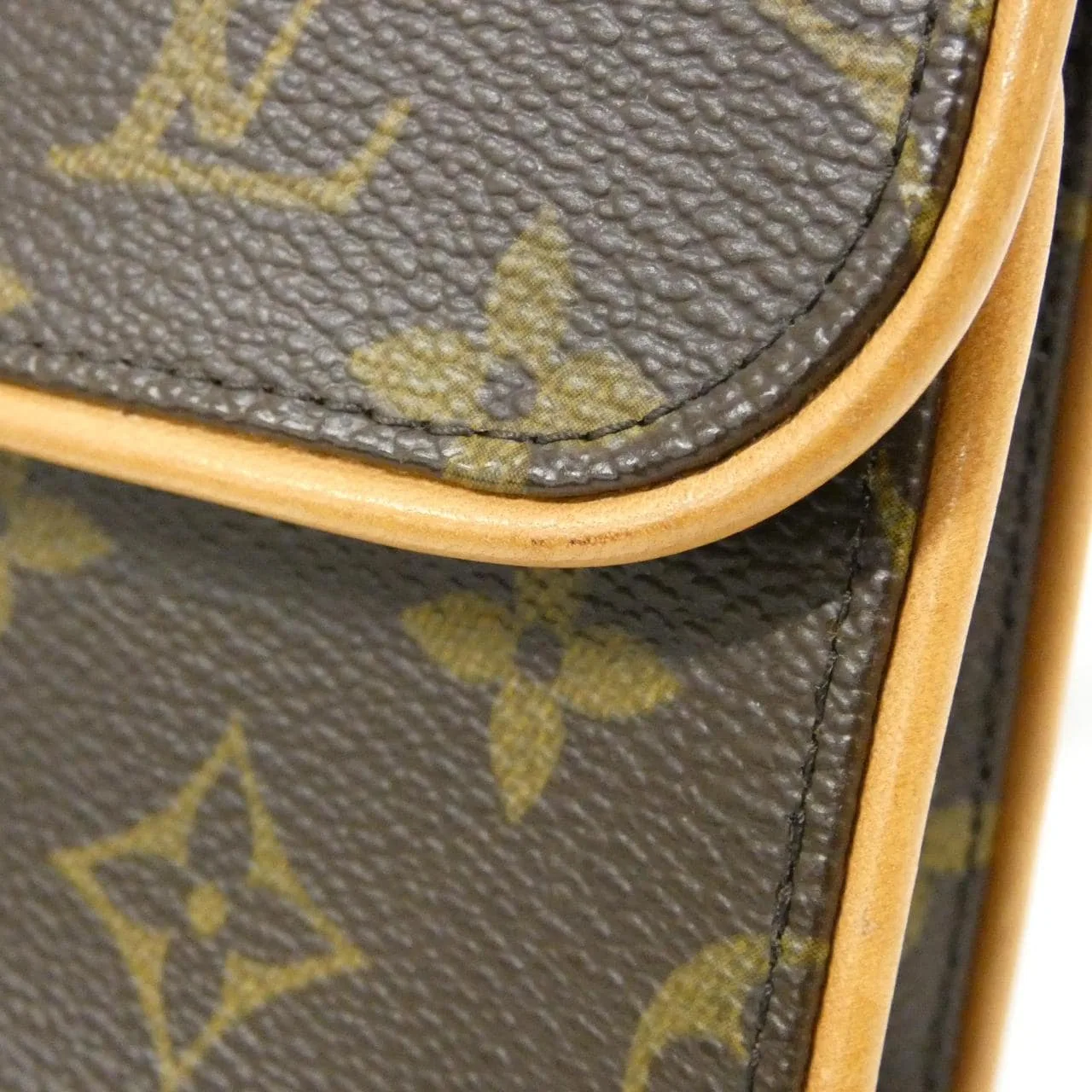LOUIS VUITTON Pochette M51855+M67303 Belt Monogram Black Monogram Rank A - Thumbnail 4
