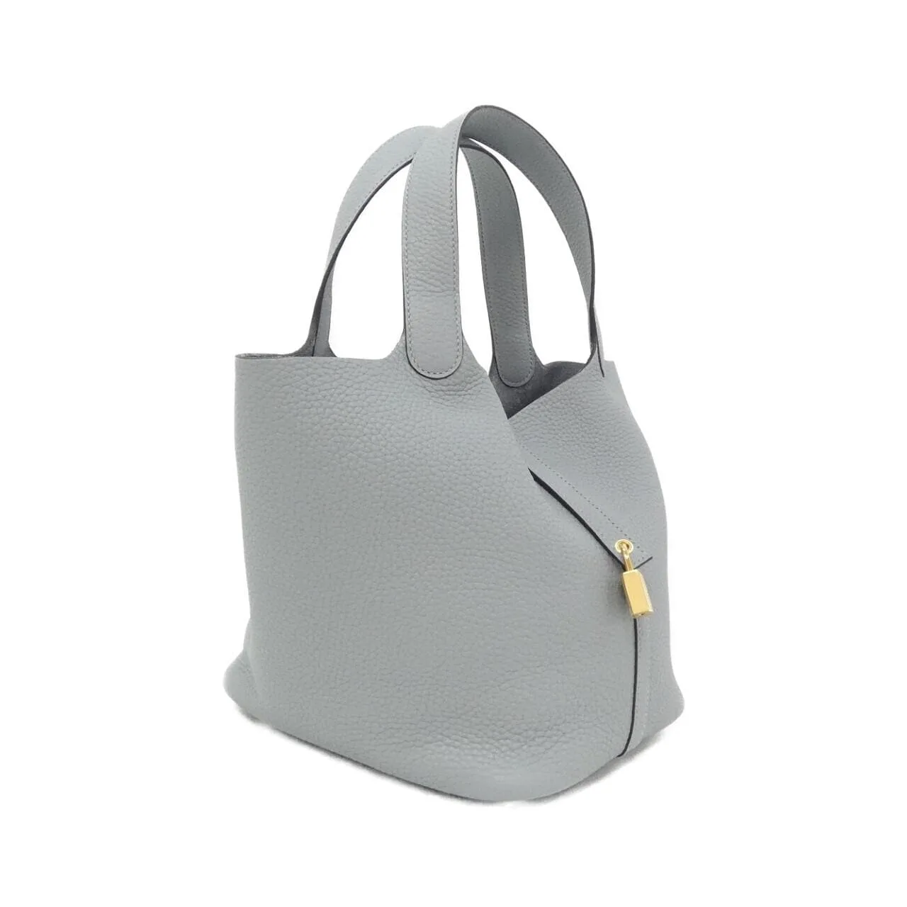 HERMES Picotin 060991CC Handbag Clemence Black