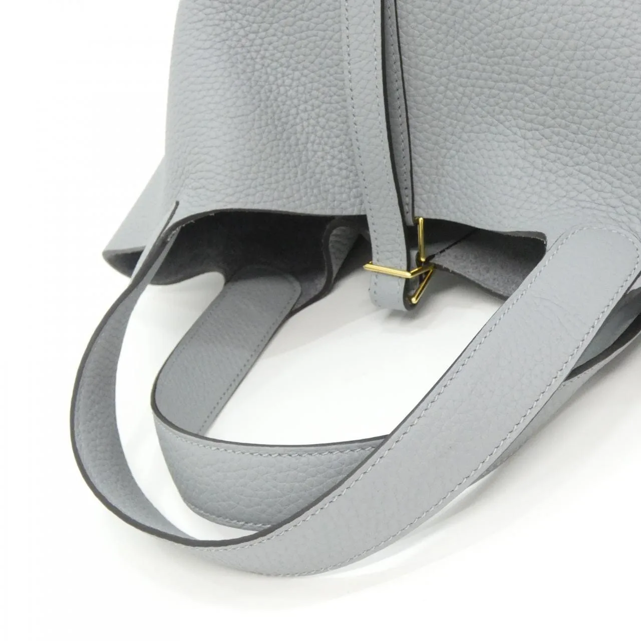 HERMES Picotin 060991CC Handbag Clemence Black Clemence Leather Rank A - Thumbnail 7