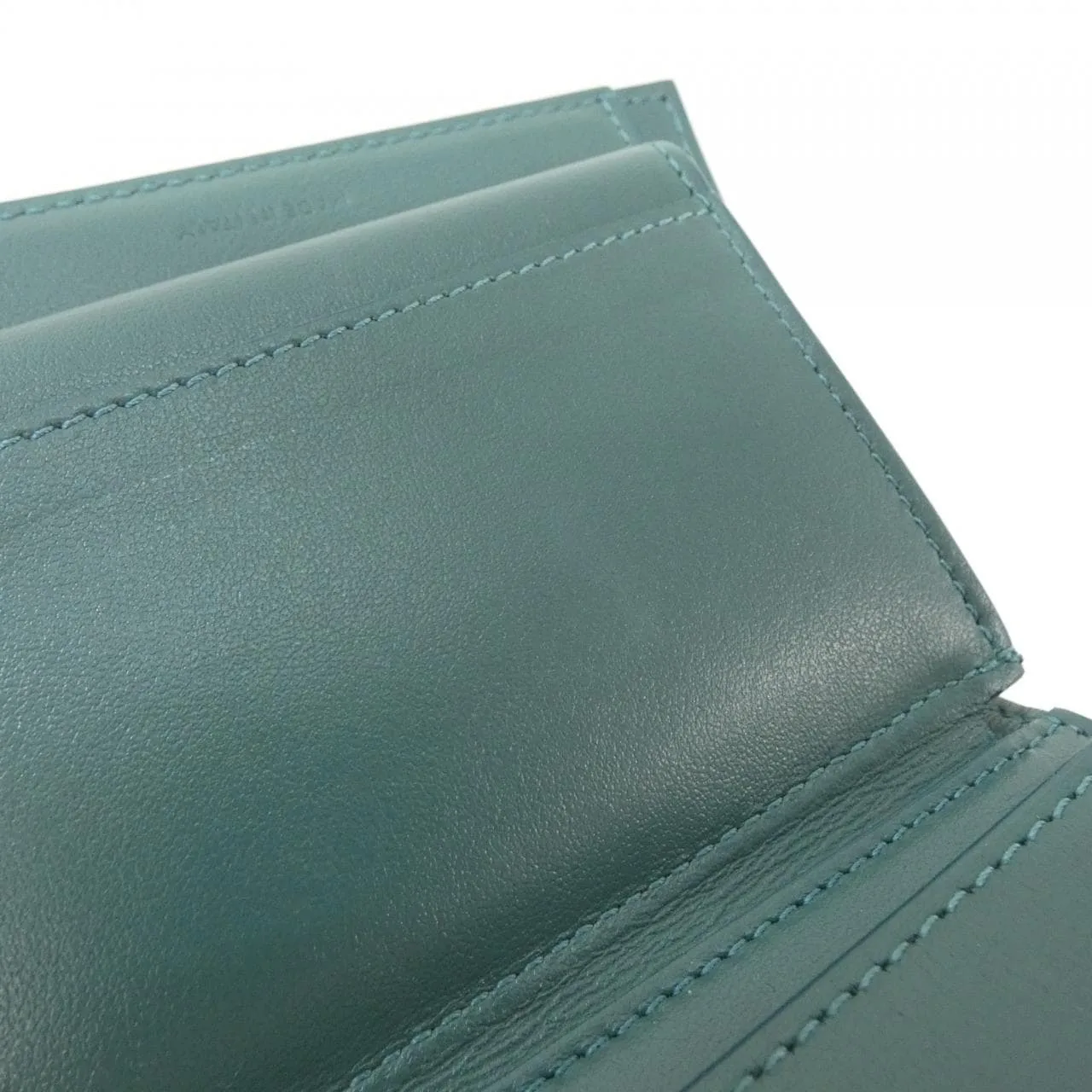 CELINE 10B573CQP 銀包 皮革 綠色 皮革 中古品A - 縮圖 6