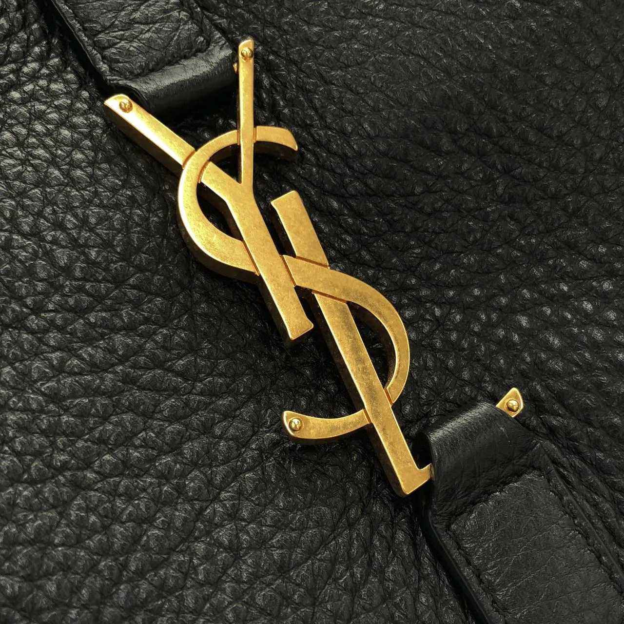 SAINT LAURENT 763435 AADUU 手提包 皮革 黑色 皮革 中古品A - 縮圖 7