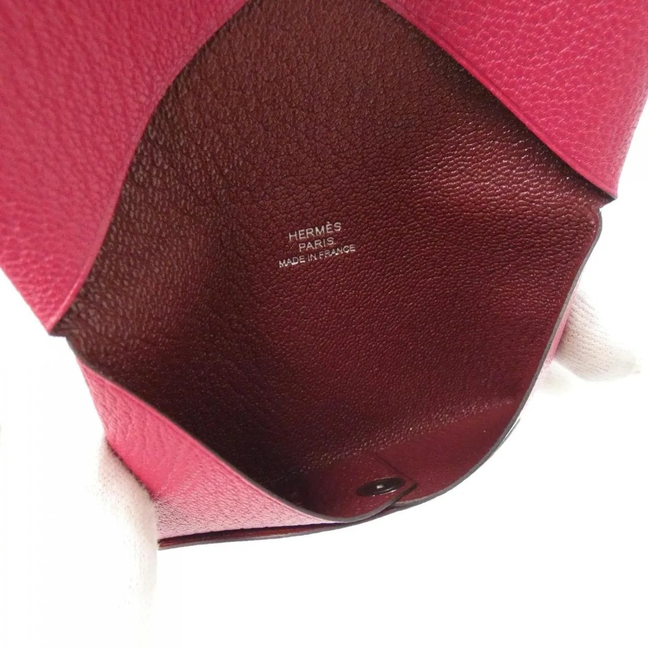 HERMES 078476CK Card Case Rouge Rank A - Thumbnail 3