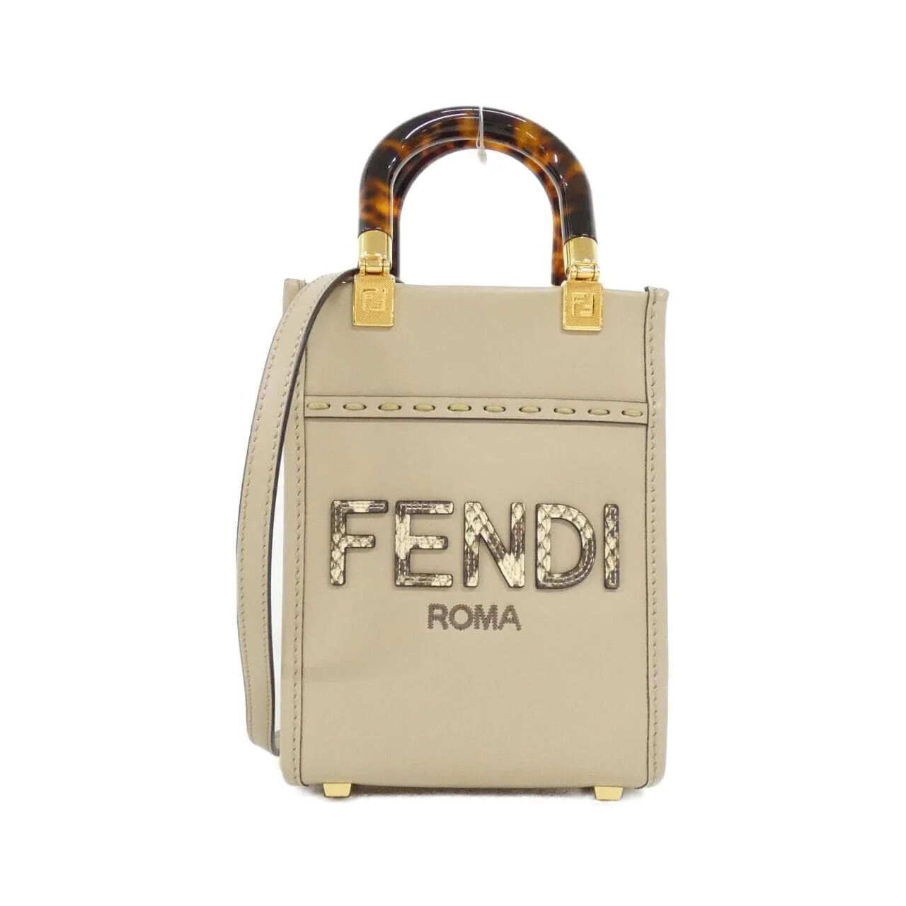FENDI Sunshine Shopper 8BS051 AHN5 Handbag Black