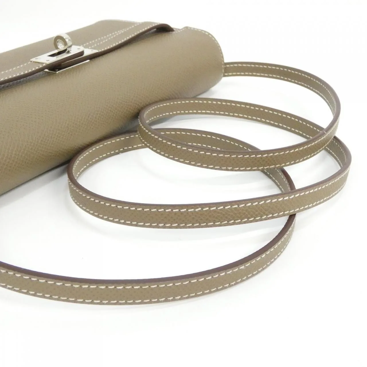 HERMES Kelly 080253CK Wallet Epsom Etoupe Epsom Leather Rank A - Thumbnail 5