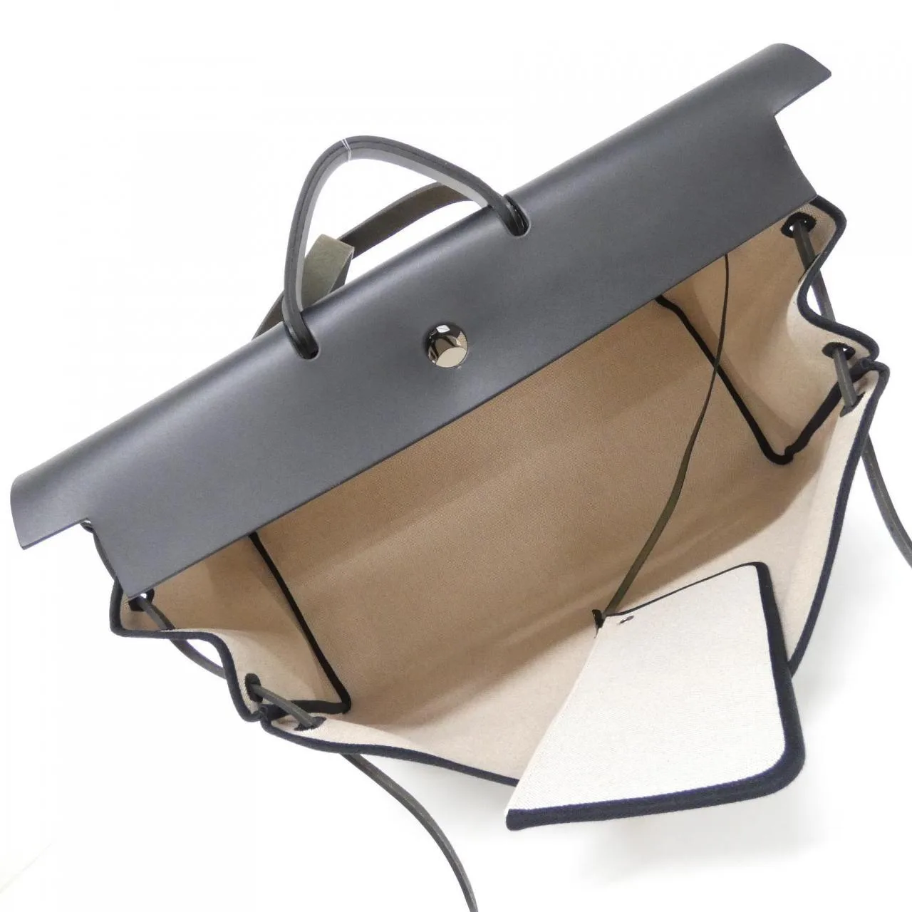 HERMES Herbag 084076CK Handbag Black Rank A - Thumbnail 9