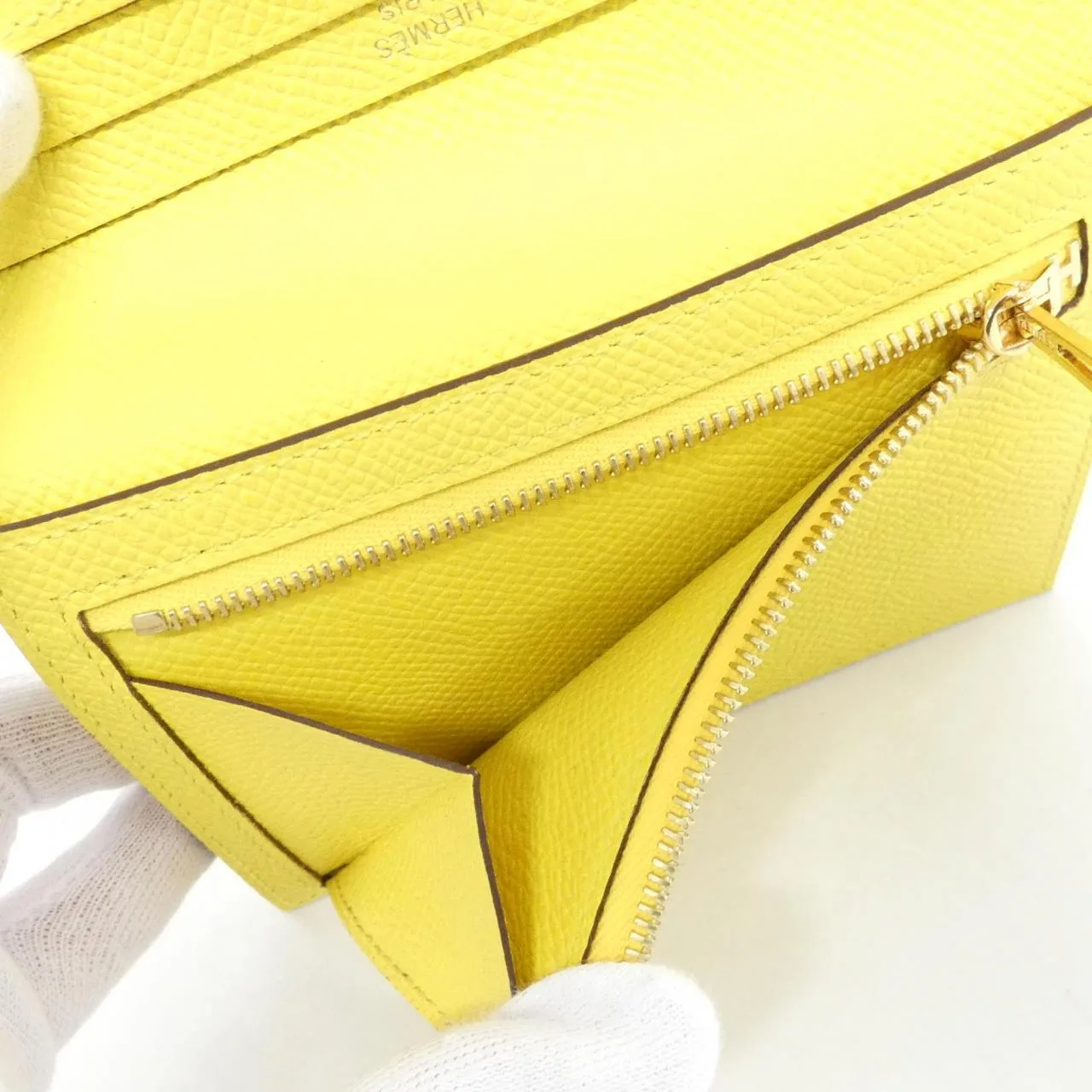 HERMES 039790CD 銀包 Epsom Epsom 皮 未使用品 - 縮圖 4