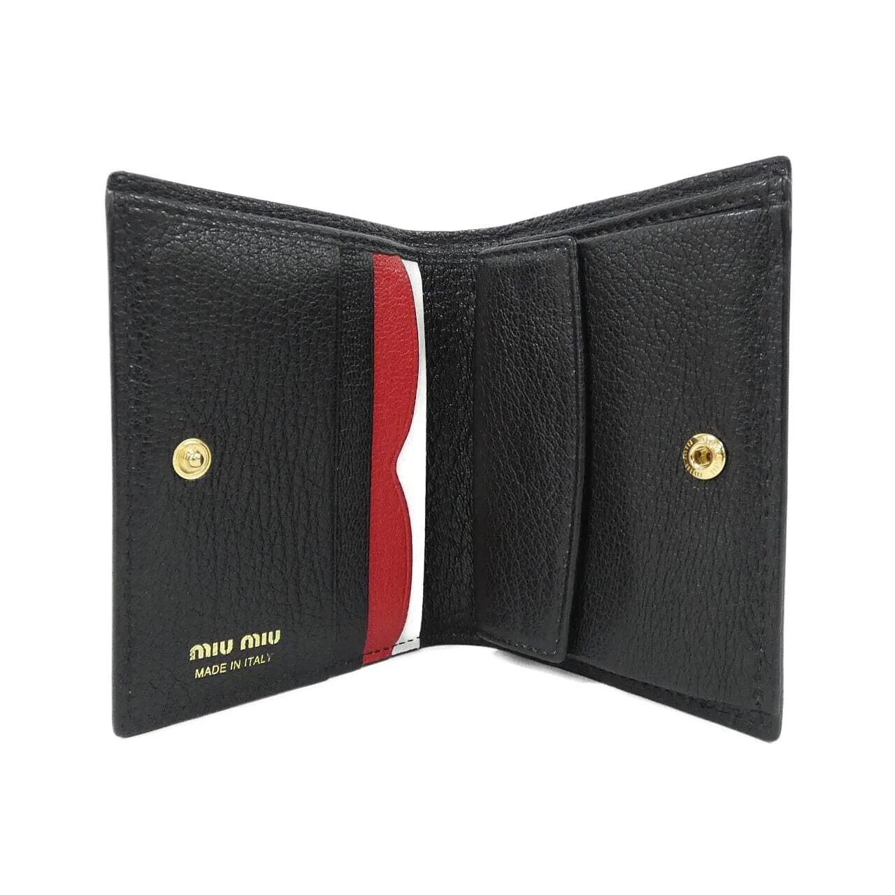 MIU MIU 5MV204 Wallet 黑色 中古品A - 縮圖 6