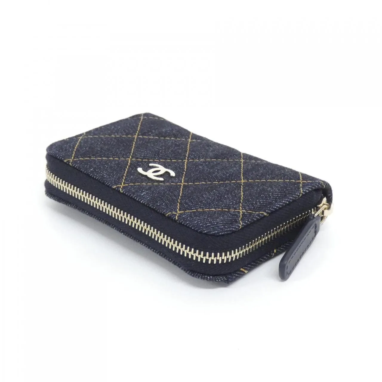 CHANEL Timeless Classic AP0216 散紙包 牛仔布 藍色 牛仔布 未使用品 - 縮圖 3