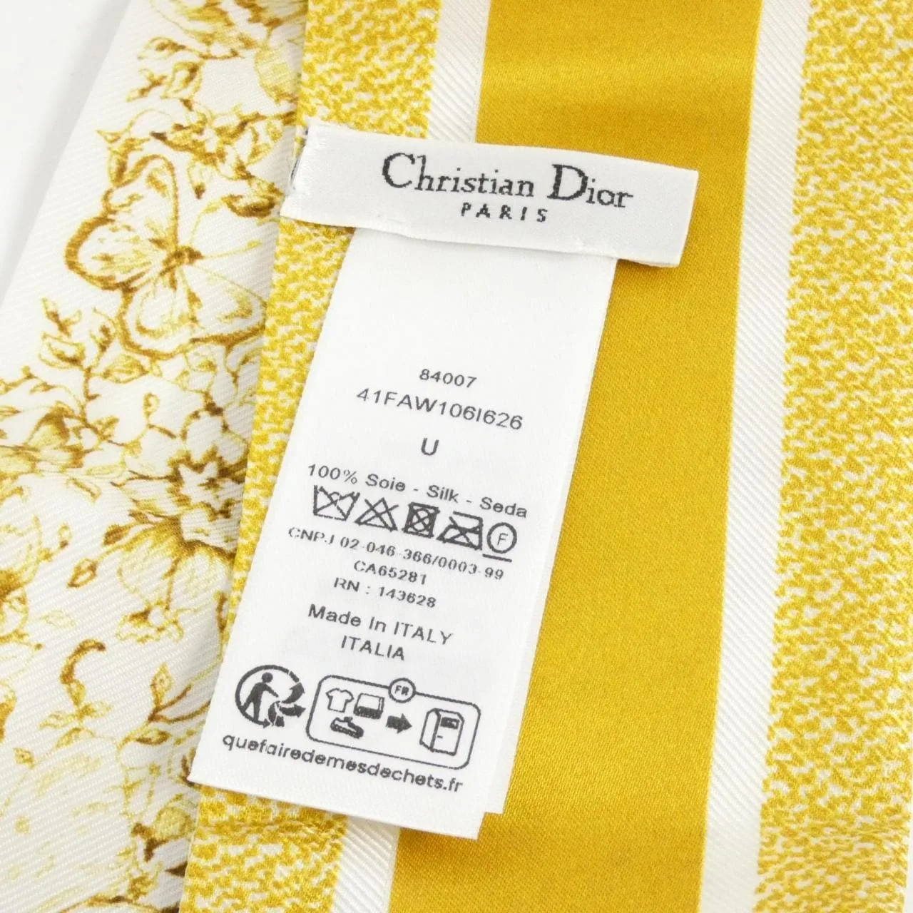 DIOR 41FAW106I626 Scarf Gold Rank A - Thumbnail 4