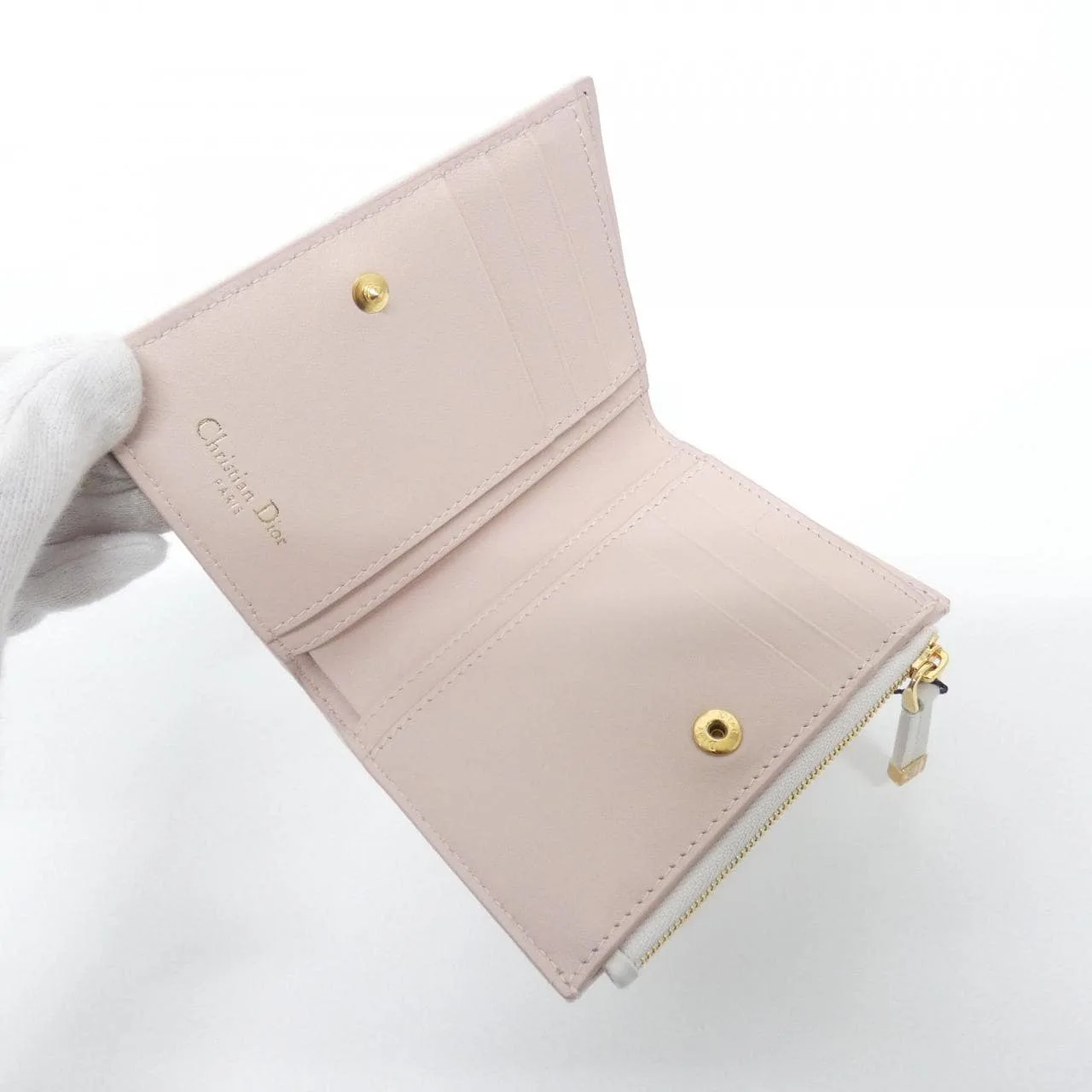 DIOR Caro S5173UBHZ Wallet Black Rank A - Thumbnail 5