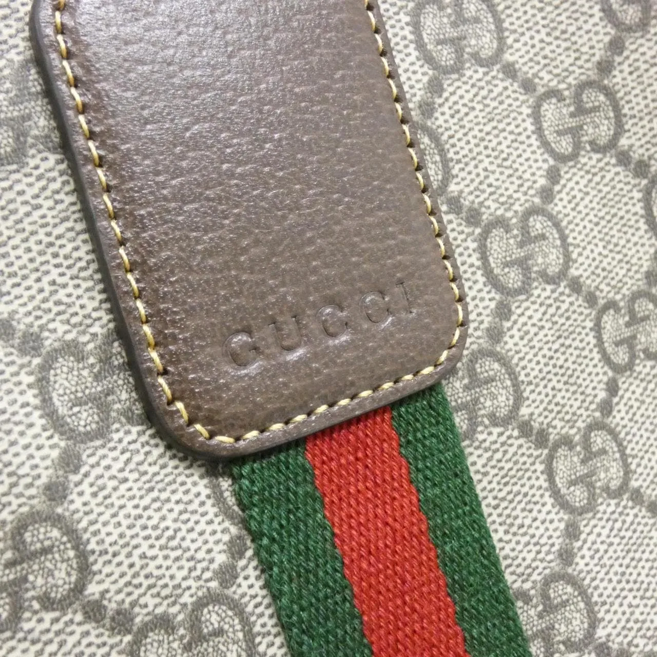 GUCCI 763287 FACHL 手提包 帆布 米色 帆布 中古品A - 縮圖 3