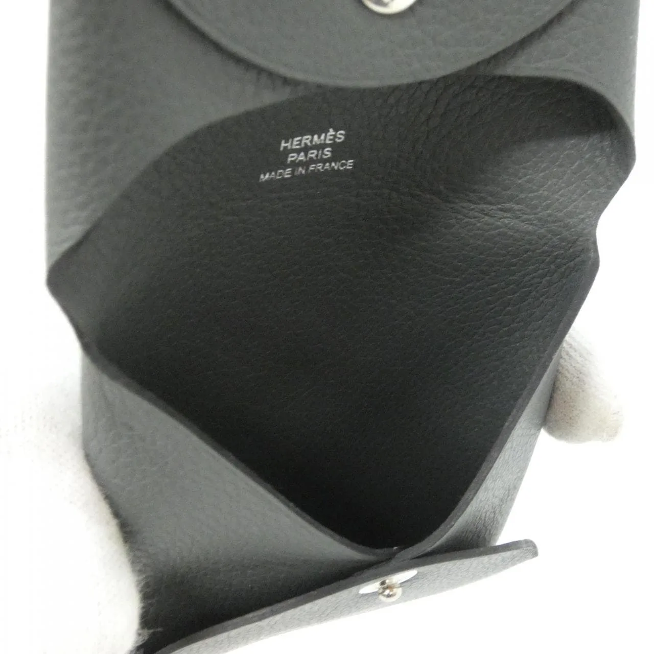 HERMES 074613CK Coin Case Black Rank A - Thumbnail 3