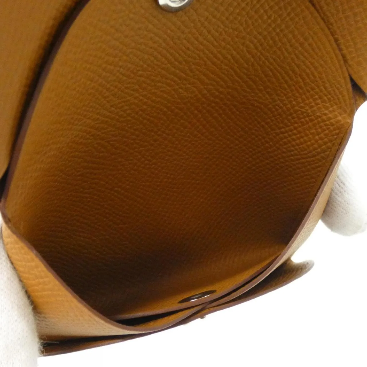 HERMES 083035CK Coin Case Epsom Gold Epsom Leather Unused - Thumbnail 3