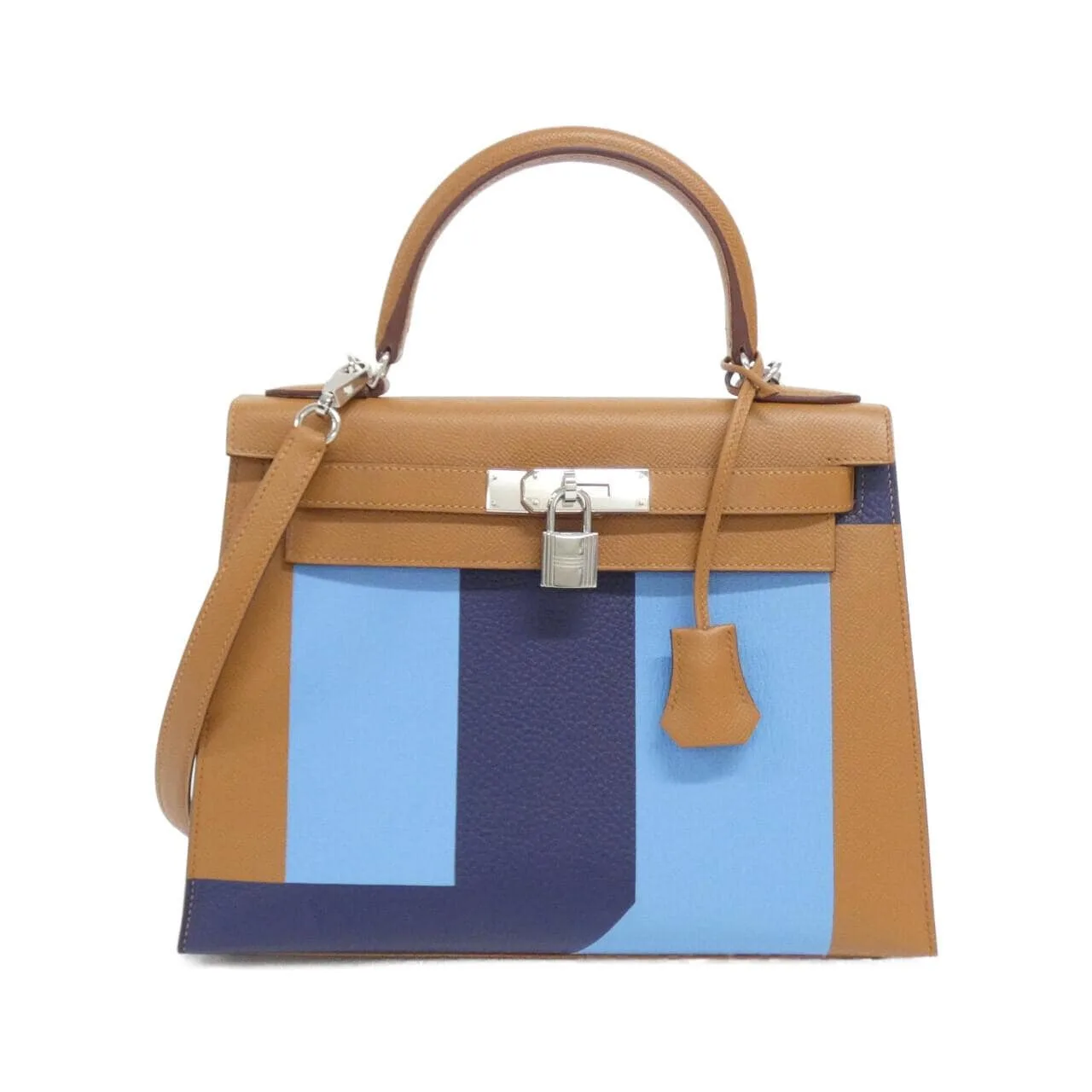 HERMES Kelly 075157CK Handbag Clemence Gold