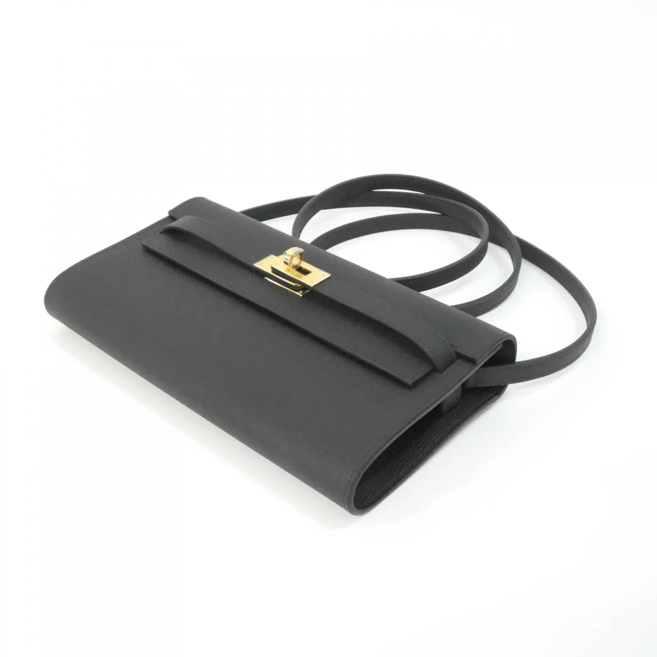 HERMES Kelly 080253CC Wallet Epsom Black Epsom Leather Unused - Thumbnail 3