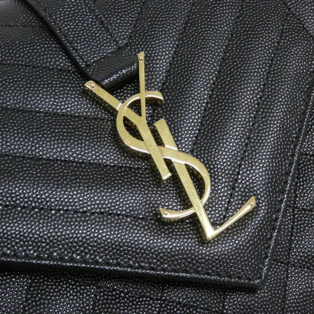 SAINT LAURENT Envelope 600185 BOW91 肩背包 黑色 中古品A - 縮圖 4