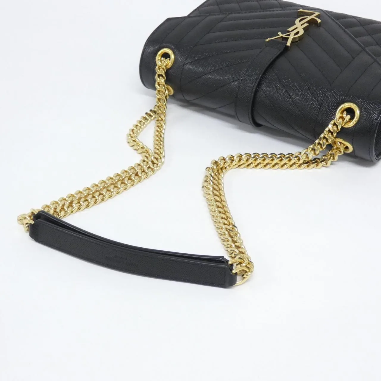SAINT LAURENT Envelope 600185 BOW91 肩背包 黑色 中古品A - 縮圖 5