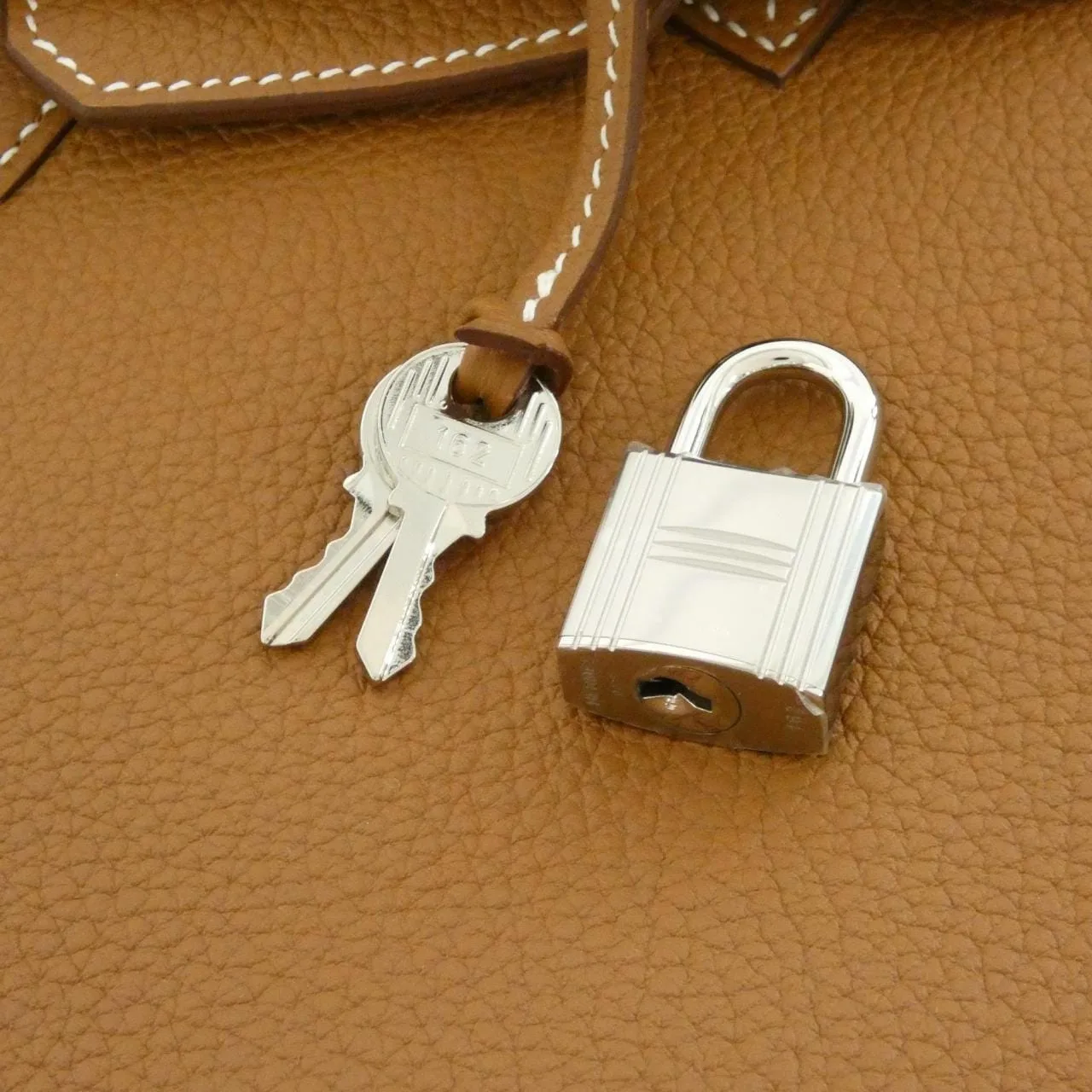 HERMES Birkin 041344CK Handbag Togo Gold Togo Leather Unused - Thumbnail 4