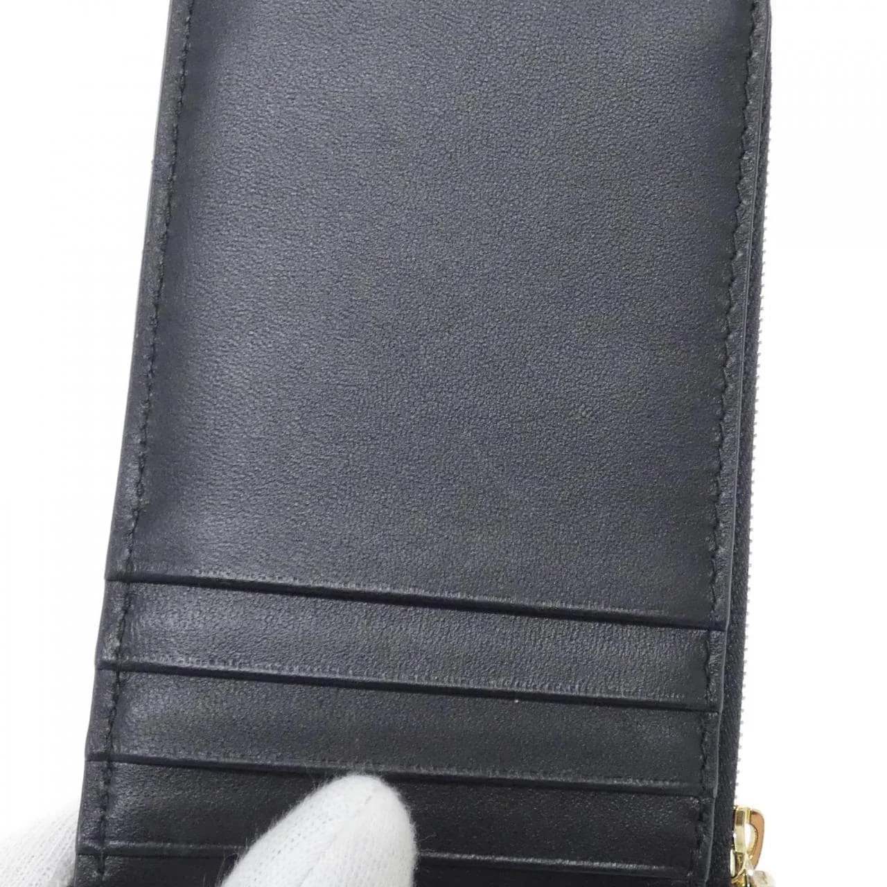 DIOR Lady Dior S0965ONMJ Coin Case Lambskin 黑色 羊皮 中古品A - 縮圖 5