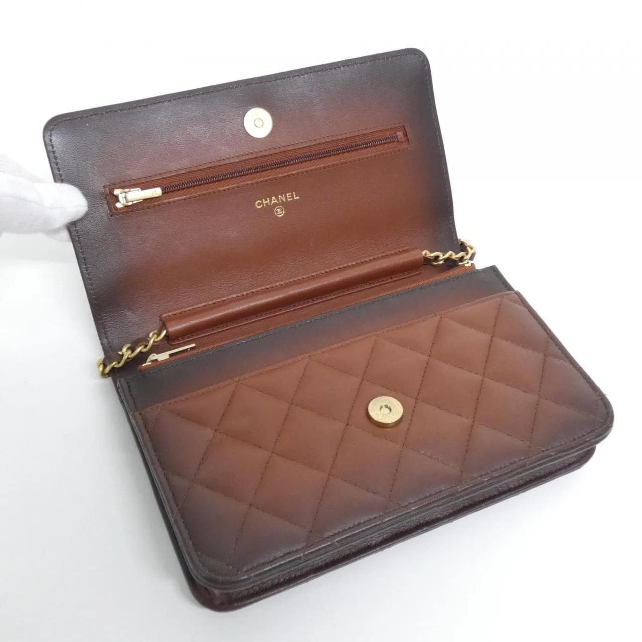 CHANEL Timeless Classic AP0250 Wallet Lambskin Brown Lambskin Rank A - Thumbnail 8