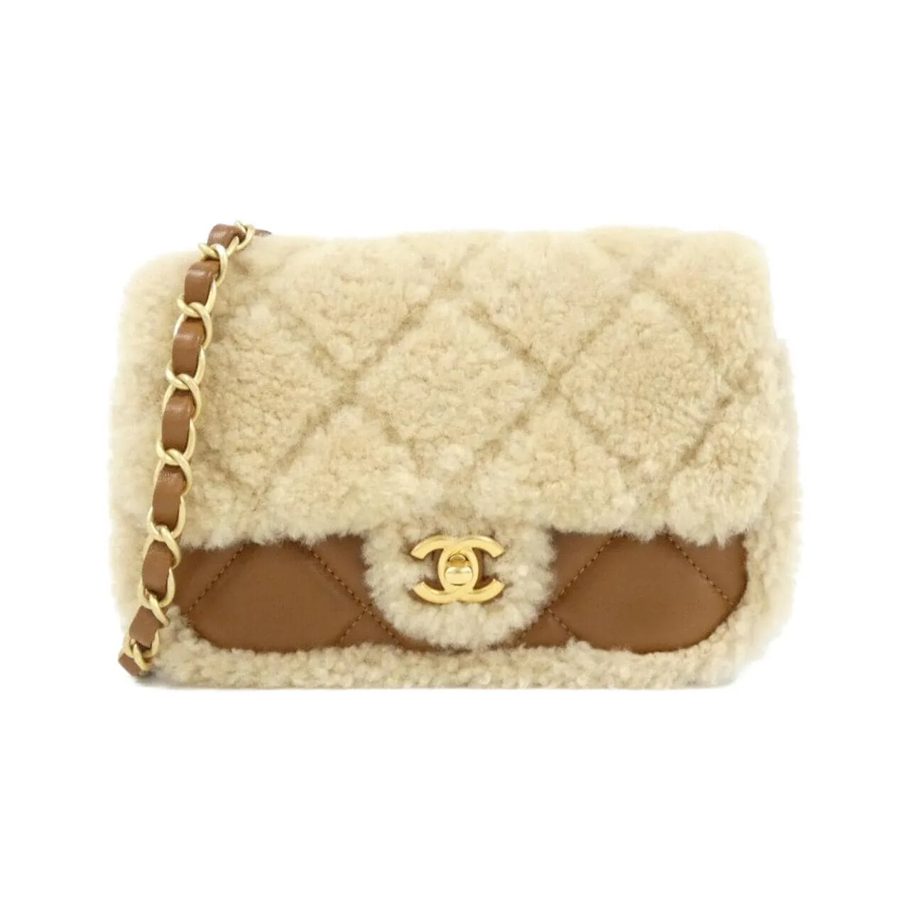 CHANEL AS5148 肩背包 羊皮 Brown