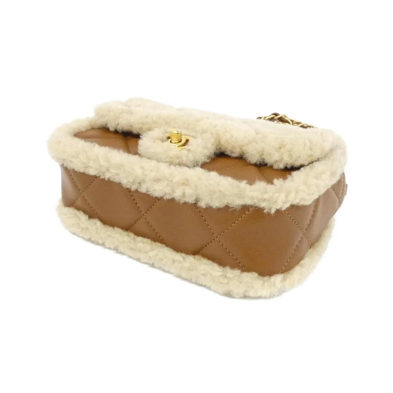 CHANEL AS5148 Shoulder Lambskin 棕色 羊皮 中古品A - 縮圖 3