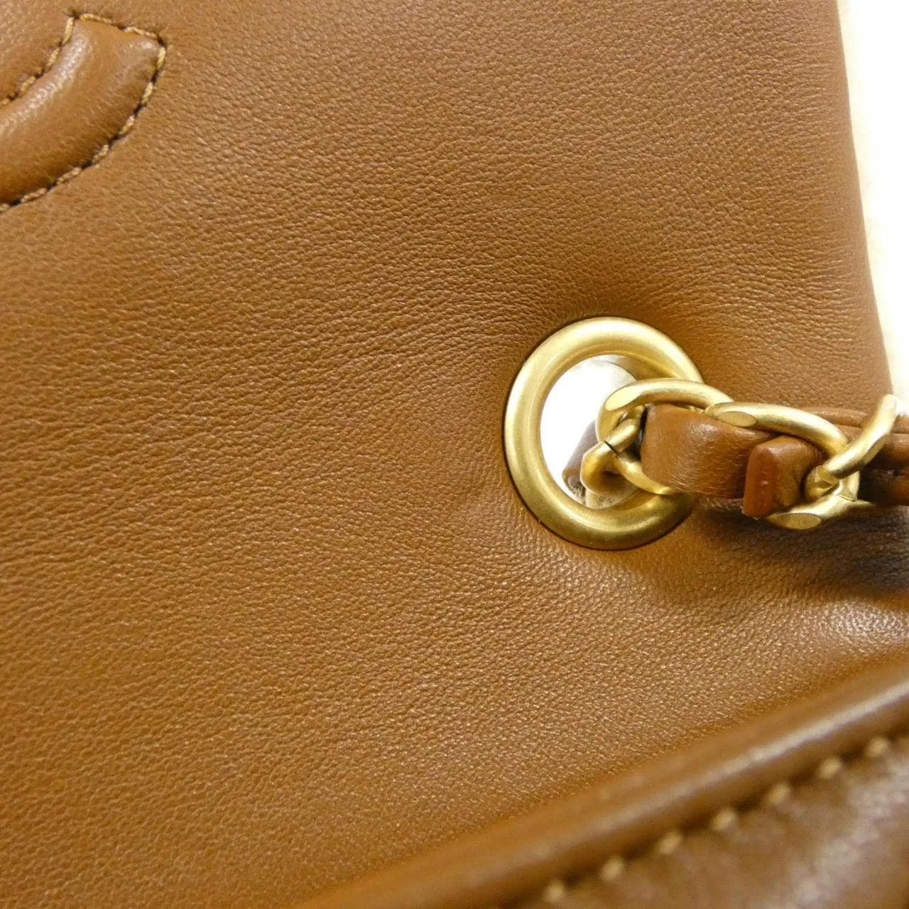 CHANEL AS5148 Shoulder Lambskin 棕色 羊皮 中古品A - 縮圖 7