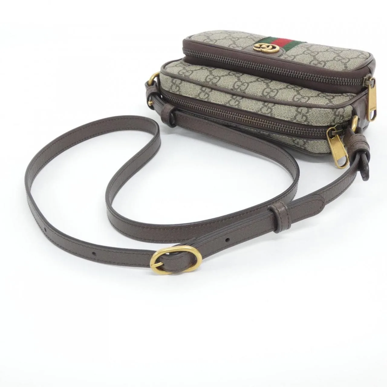 GUCCI 722557 96IWT 肩背包 帆布 黑色 帆布 中古品A - 縮圖 6
