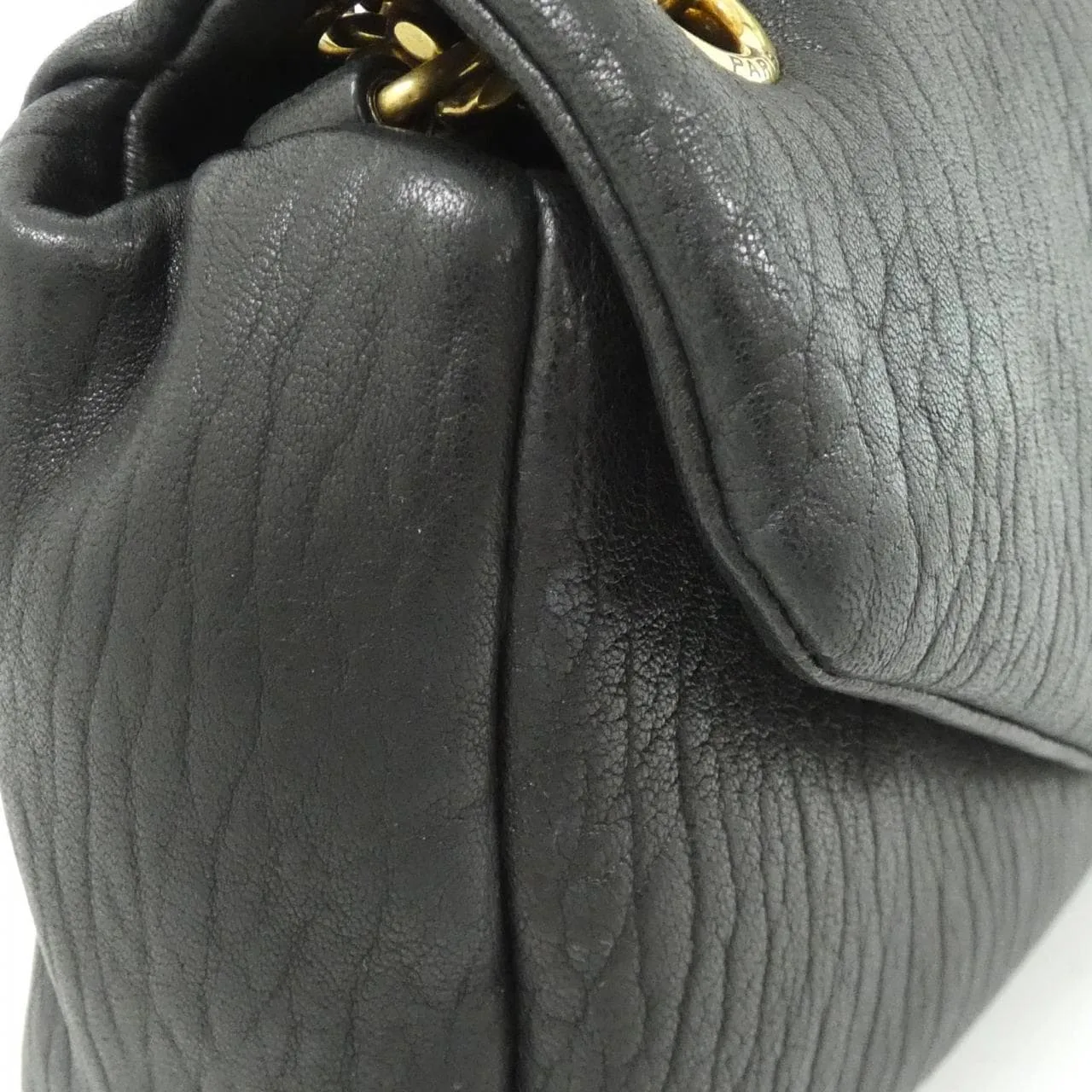 SAINT LAURENT 734153 AACQO Shoulder Lambskin Black Lambskin Rank A - Thumbnail 6