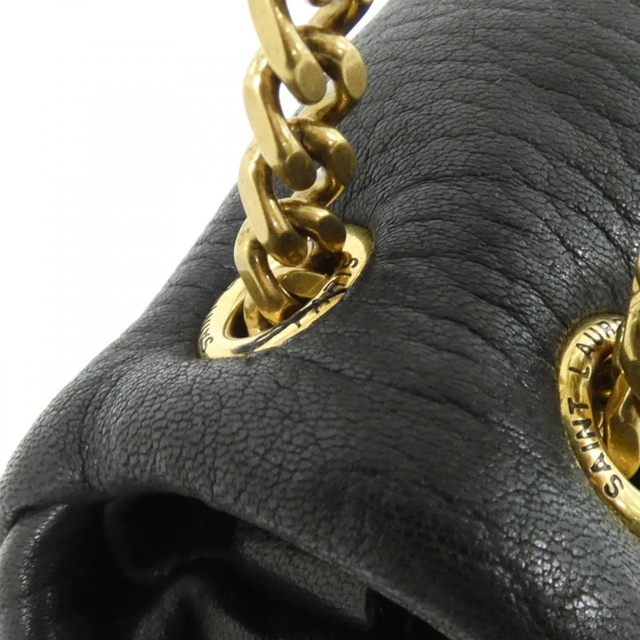 SAINT LAURENT 734153 AACQO Shoulder Lambskin Black Lambskin Rank A - Thumbnail 7