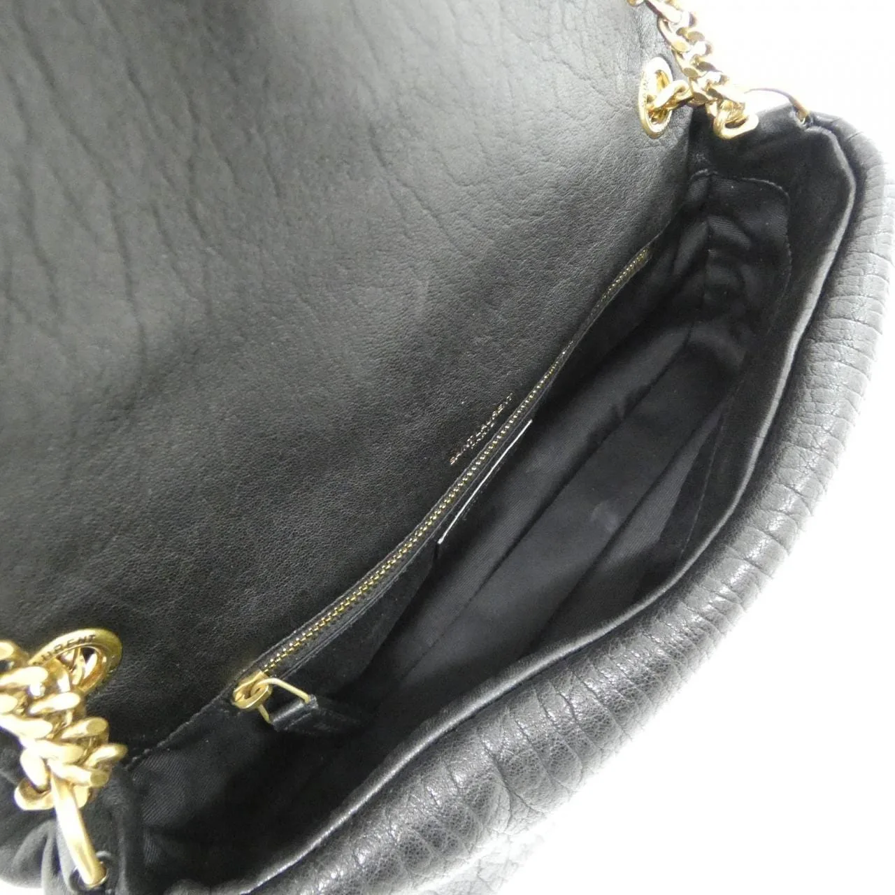 SAINT LAURENT 734153 AACQO Shoulder Lambskin Black Lambskin Rank A - Thumbnail 9