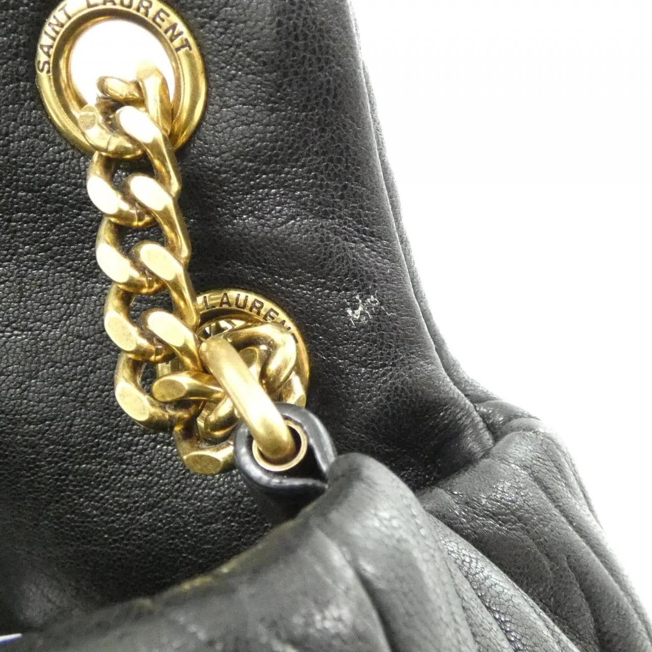 SAINT LAURENT 734153 AACQO Shoulder Lambskin Black Lambskin Rank A - Thumbnail 10