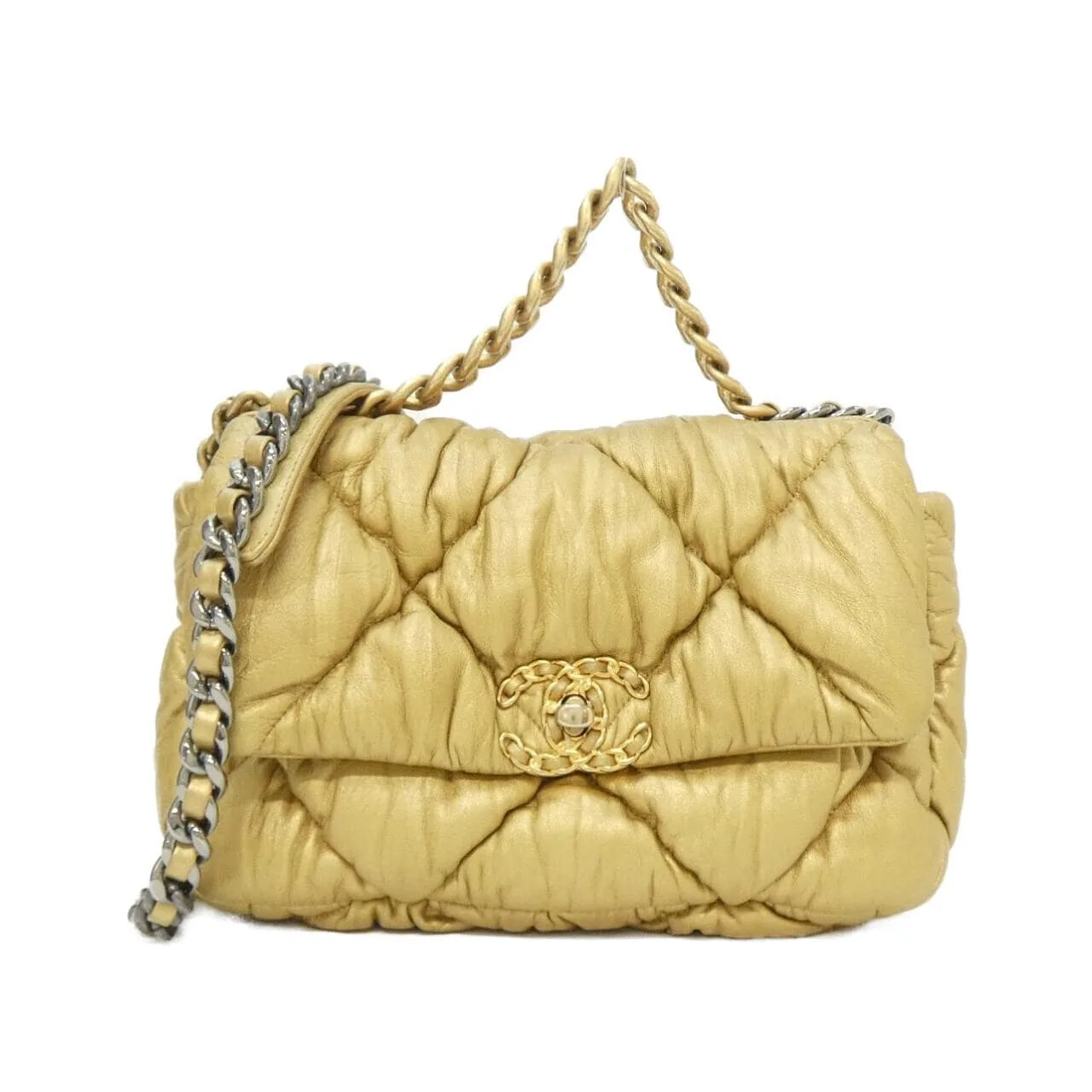 CHANEL Chanel 19 AS1160 Shoulder Lambskin Gold