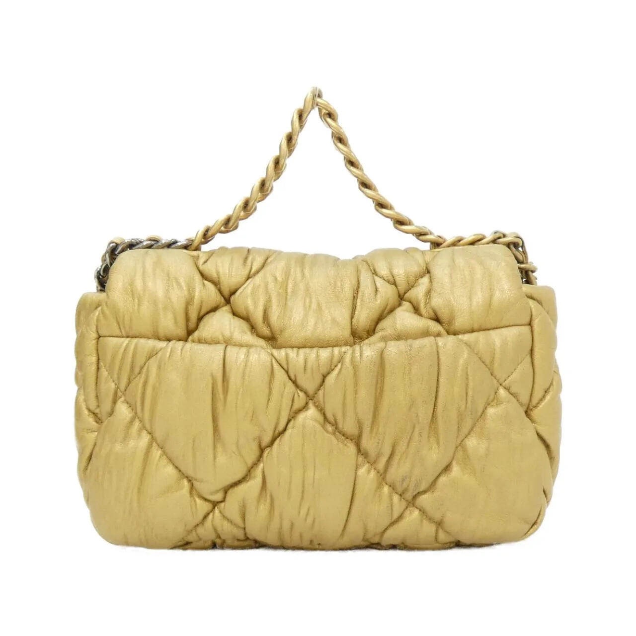 CHANEL Chanel 19 AS1160 Shoulder Lambskin Gold Lambskin Rank B - Thumbnail 2
