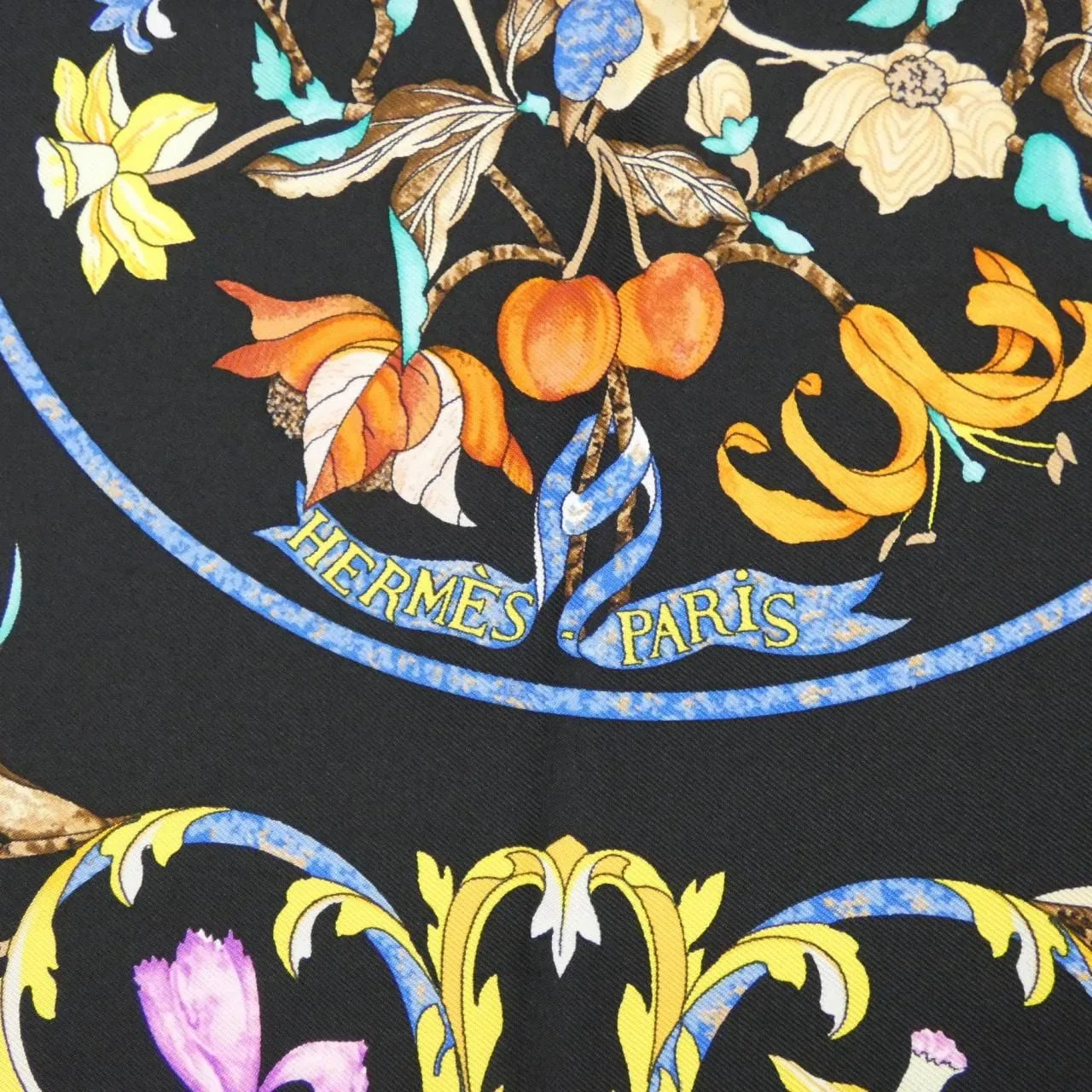 HERMES Scarf Black Rank A - Thumbnail 2