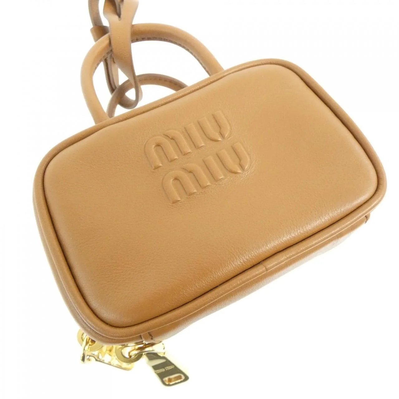 MIU MIU 5NR036 鎖匙包 Cognac 中古品A - 縮圖 2