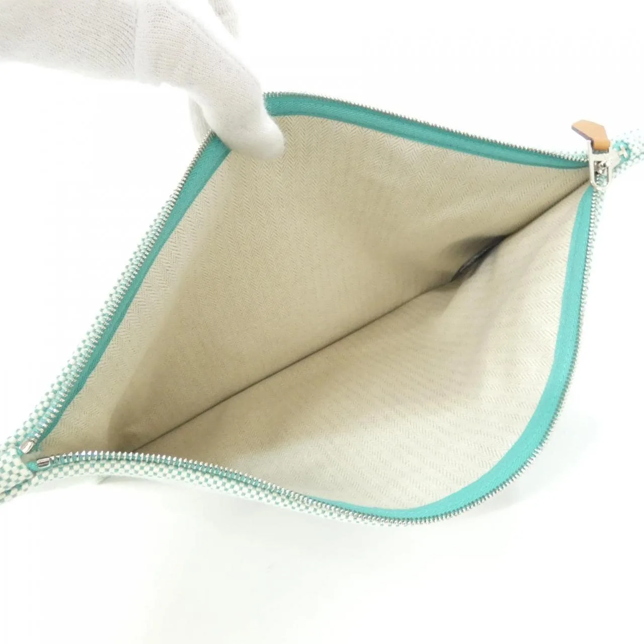 HERMES 103608M Pouch Blue Rank A - Thumbnail 5