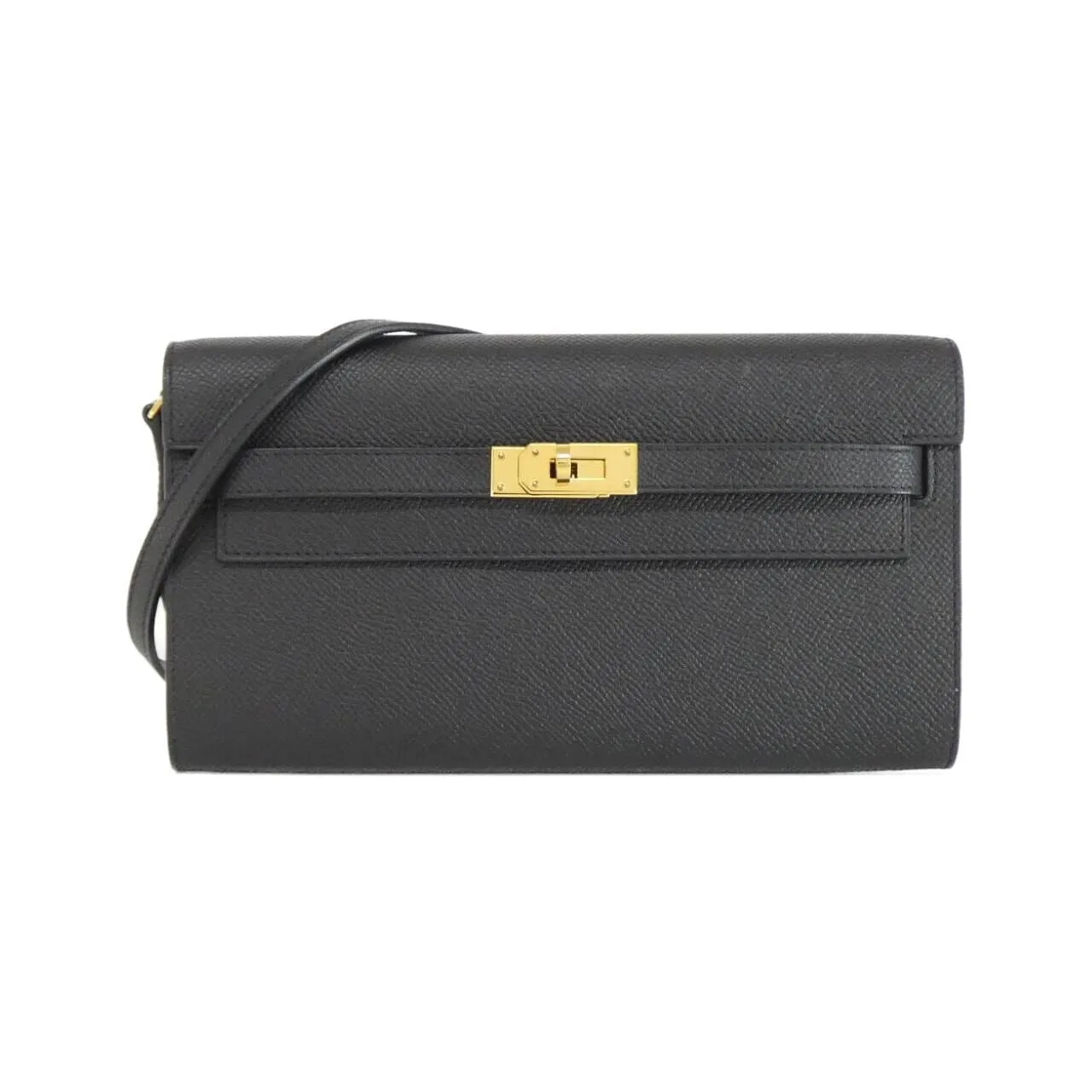 HERMES Kelly 080253CC Wallet Epsom Black
