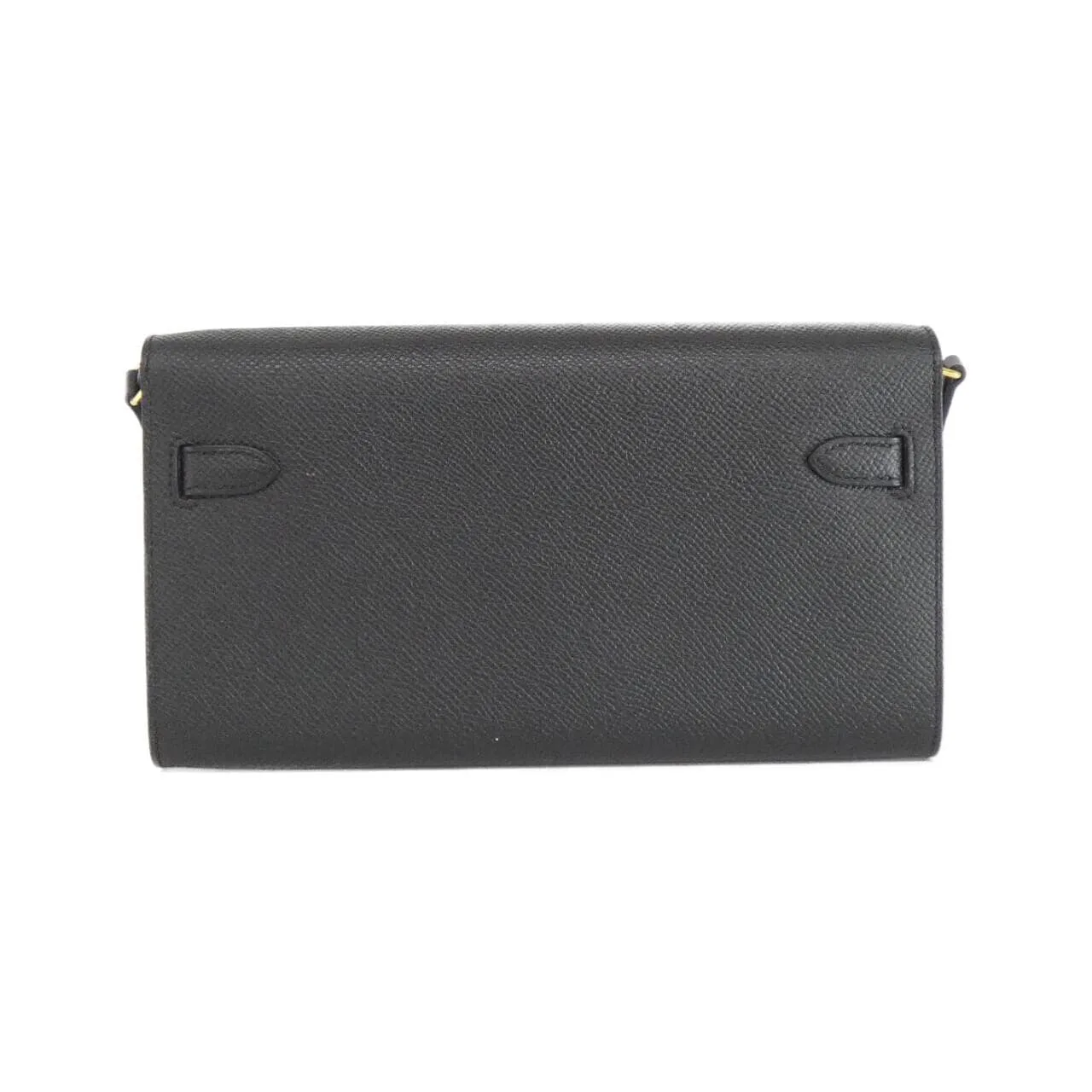 HERMES Kelly 080253CC Wallet Epsom Black Epsom Leather Rank A - Thumbnail 2