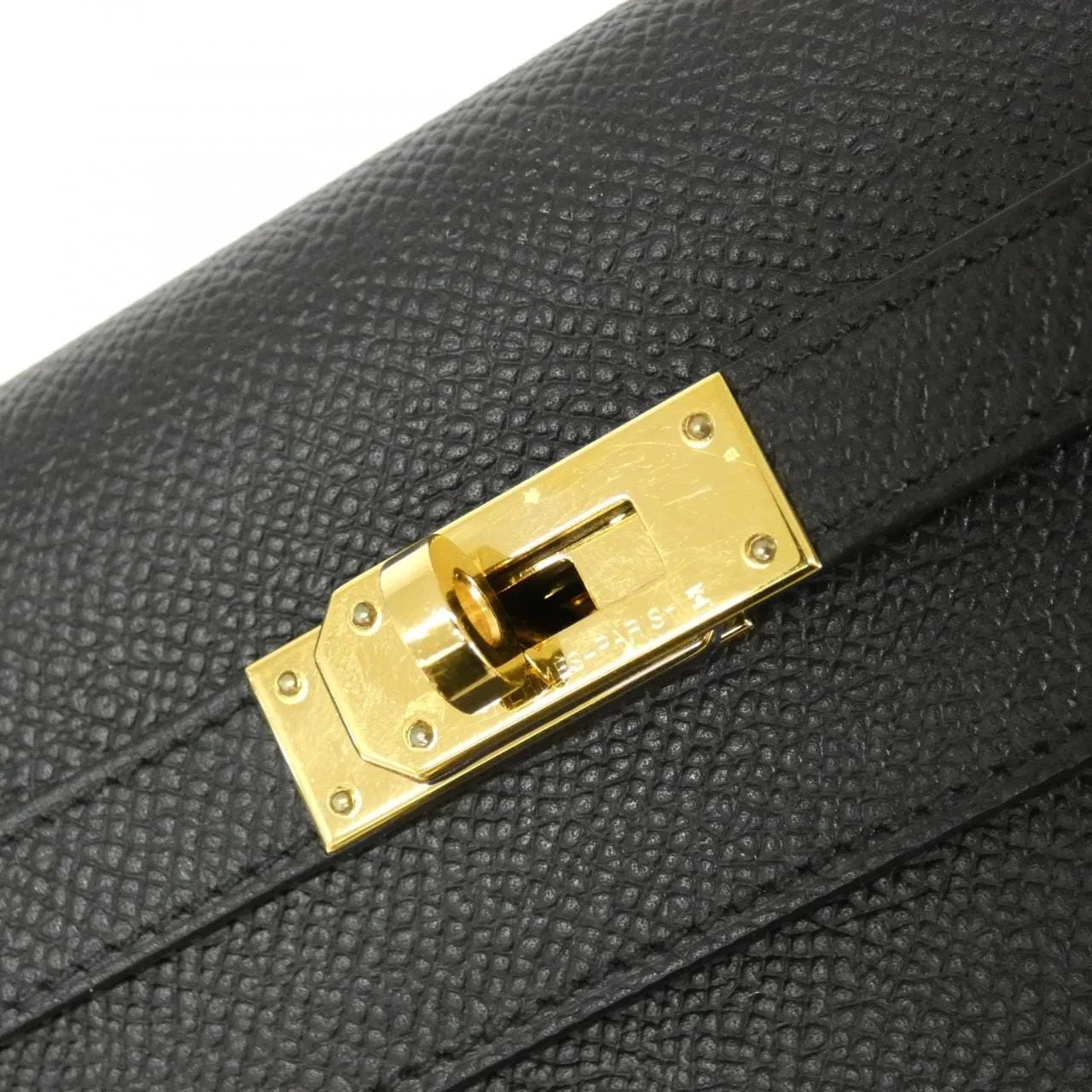 HERMES Kelly 080253CC Wallet Epsom Black Epsom Leather Rank A - Thumbnail 4