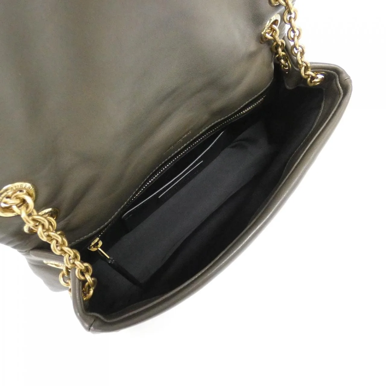 SAINT LAURENT 763475 肩背包 羊皮 黑色 羊皮 中古品A - 縮圖 6