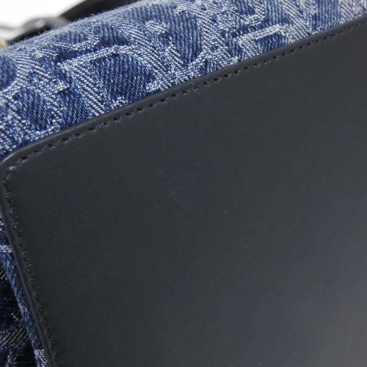 DIOR Toujours M2821ODCE Handbag Denim Black Denim Rank A - Thumbnail 3